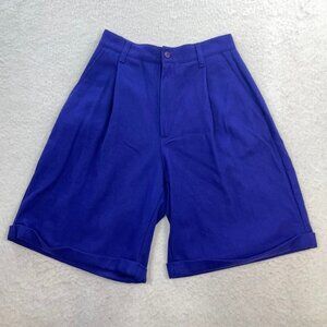 Vintage United Colors of Benetton WoolHigh Waisted Purple Pleated Trouser Shorts